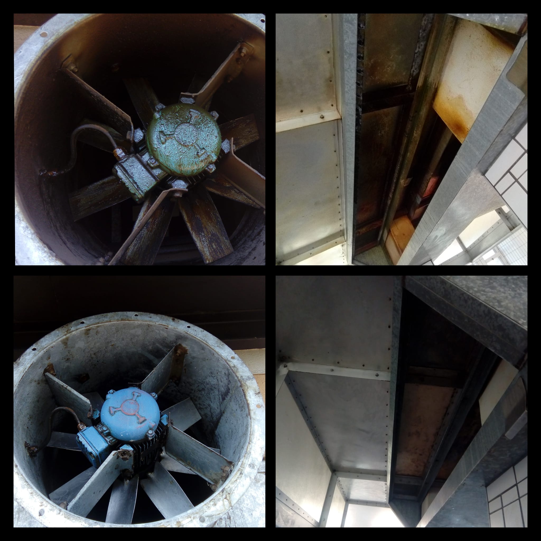 Gallery canopy degreasing